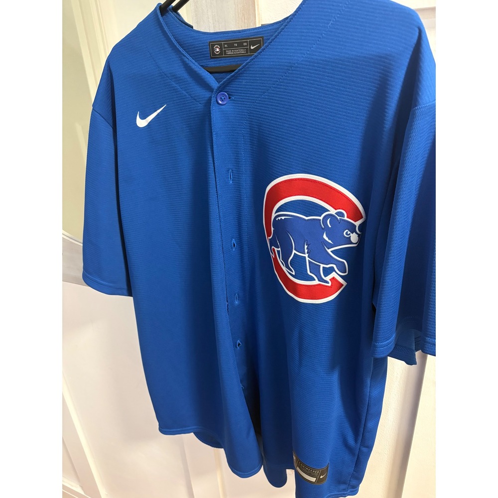 Nike Chicago Cubs Willson Contreras 40 Blue MLB Jersey Mens XL Button Front